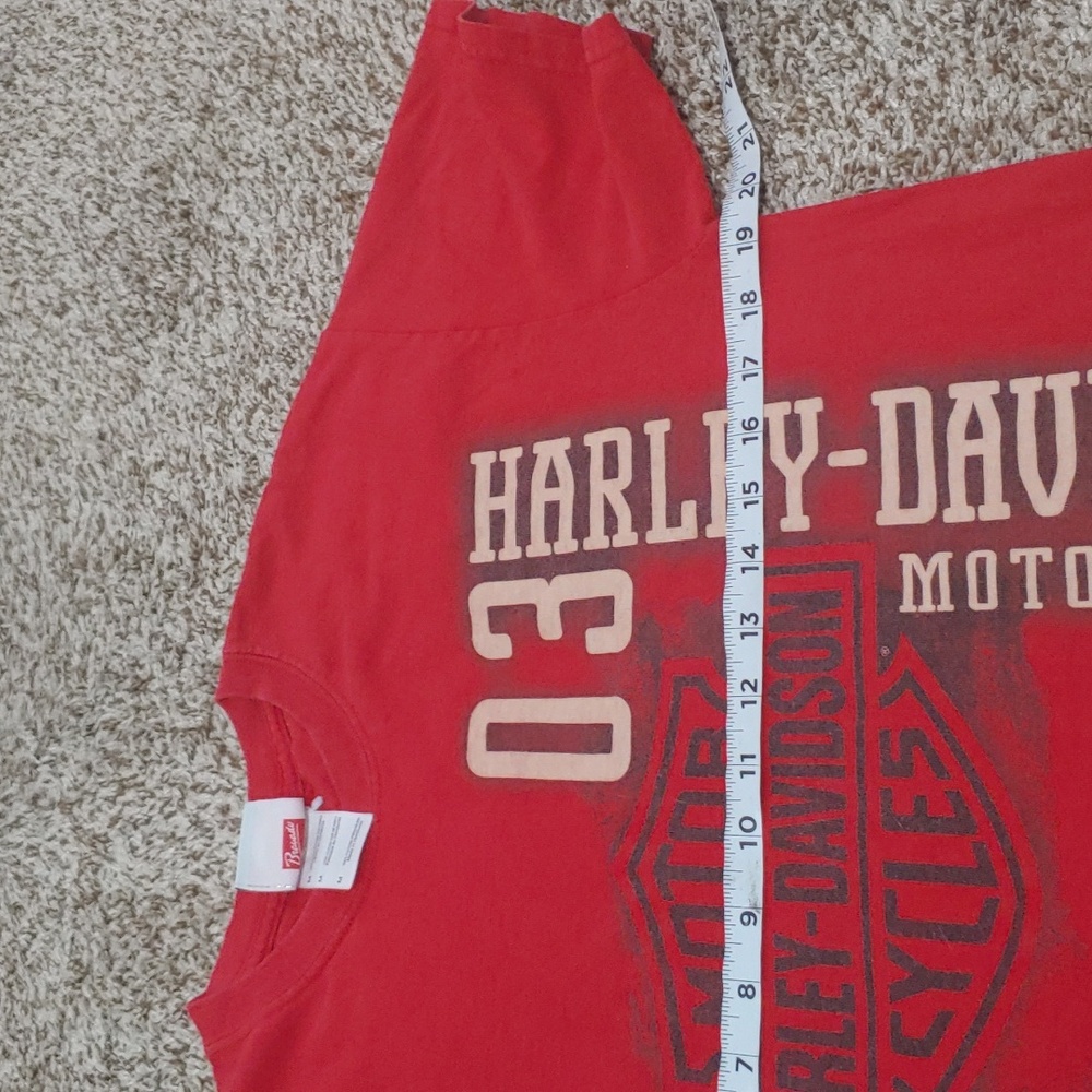 Harley Davidson T Shirt Paris France Red Unisex Biker Cotton Tee Size M - Picture 5 of 7